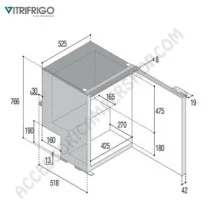 Vitrifrigo C115i CHR 115L Grigio | Accessoricampershop.com