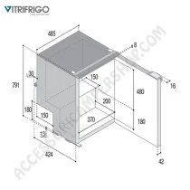 Frigo camper Vitrifrigo C115i 115L | Accessoricampershop.com