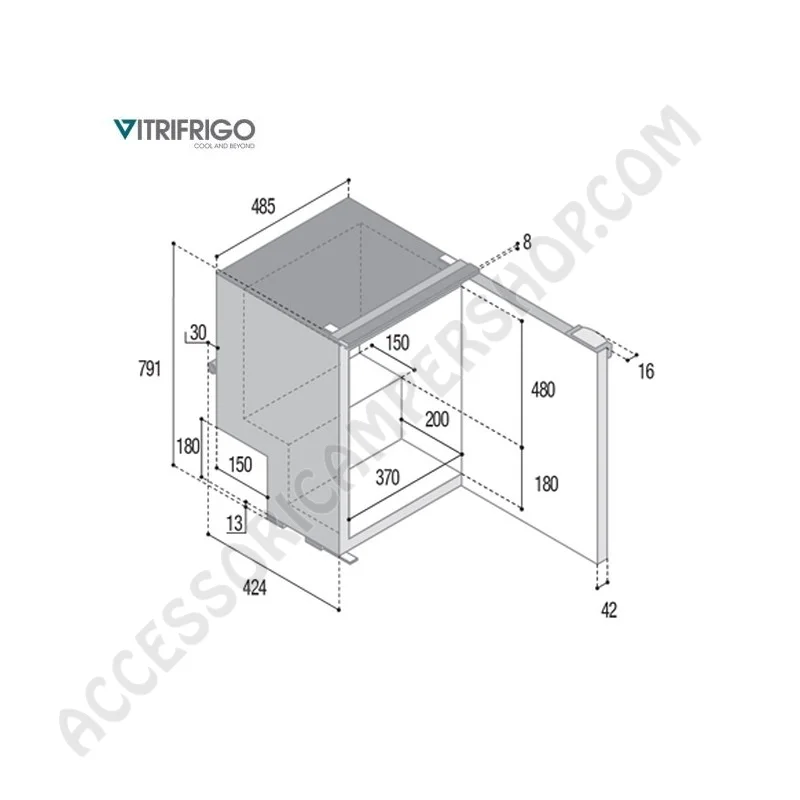 Frigo camper Vitrifrigo C115i 115L | Accessoricampershop.com