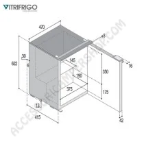 Frigo compressione 60L Vitrifrigo | Accessoricampershop.com