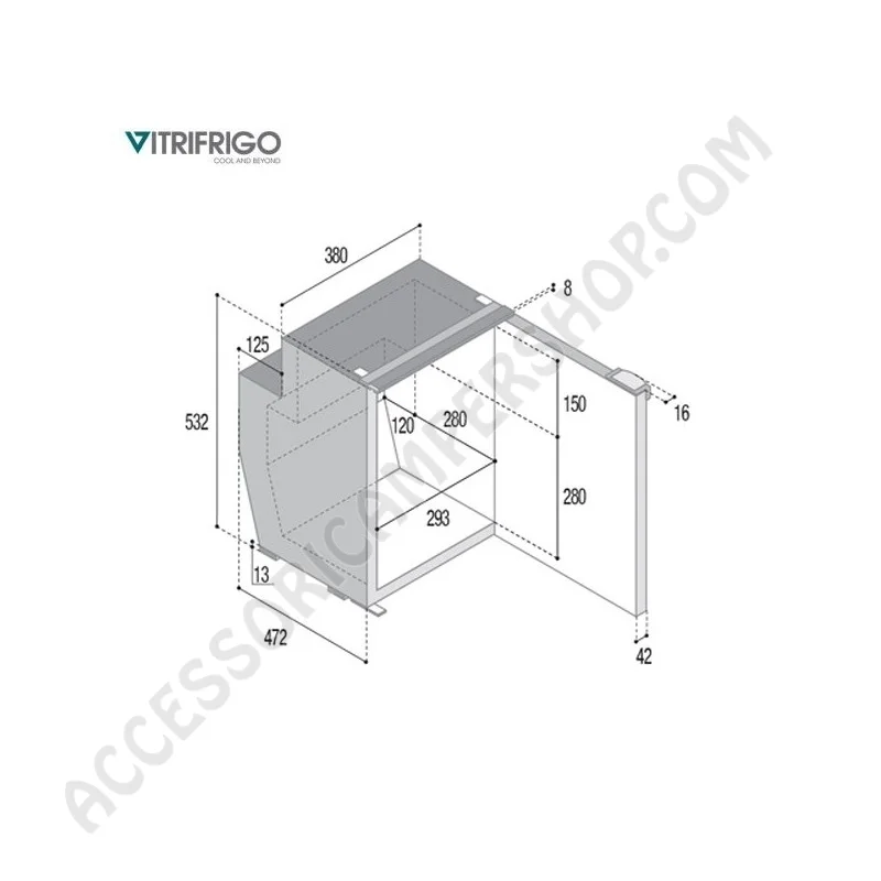 Vitrifrigo C51i 51L Nero Camper | Accessoricampershop.com