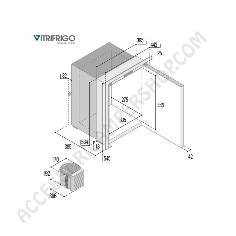 Vitrifrigo C42LX 42L INOX Camper | Accessoricampershop.com