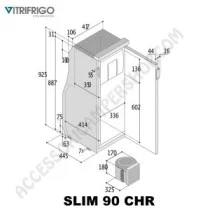 Frigorifero a Compressione Vitrifrigo Slim 90 CHR | Accessoricampershop.com