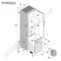Frigo Vitrifrigo Slim150 140L Nero | Accessoricampershop.com