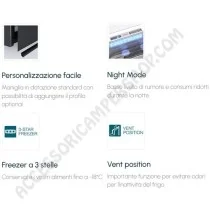 Frigo Vitrifrigo Slim150 140L Nero | Accessoricampershop.com