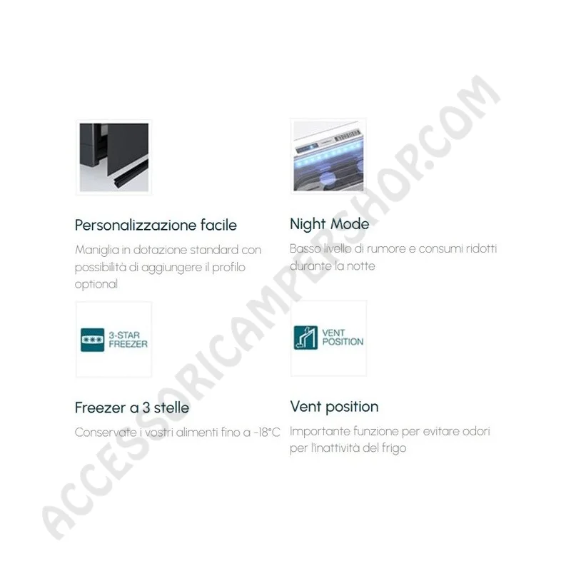 Frigo Vitrifrigo Slim150 140L Nero | Accessoricampershop.com