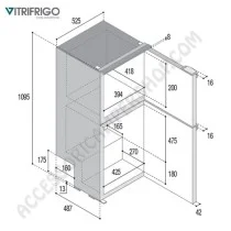 Frigo 150L Nero Vitrifrigo DP150i | Accessoricampershop.com
