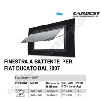 Battente Vetro Carbest Ducato 2007 | Accessoricampershop.com