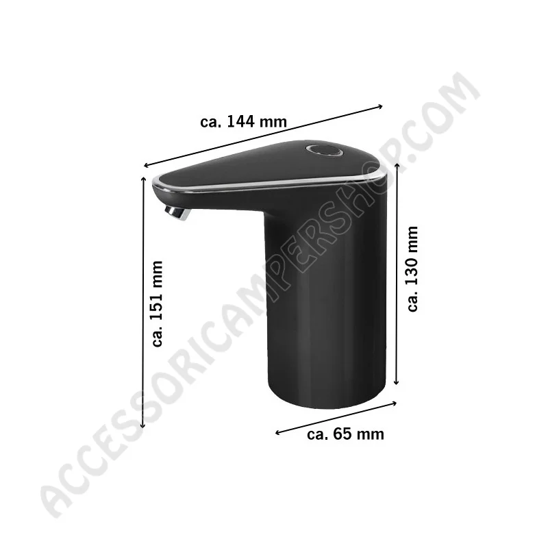 Rubinetto a Batteria Litio Nero | Accessoricampershop.com
