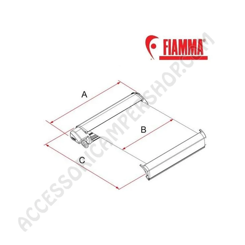 Tendalino Veranda Fiamma F80S Polar White | Accessoricampershop.com