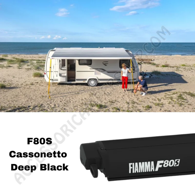 Tendalino Veranda Fiamma F80S Deep Black | Accessoricampershop.com