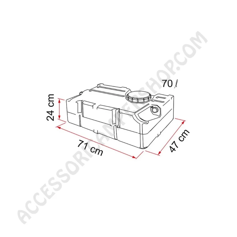 Tanica FIAMMA Tank 70 Alimentare | Accessoricampershop.com