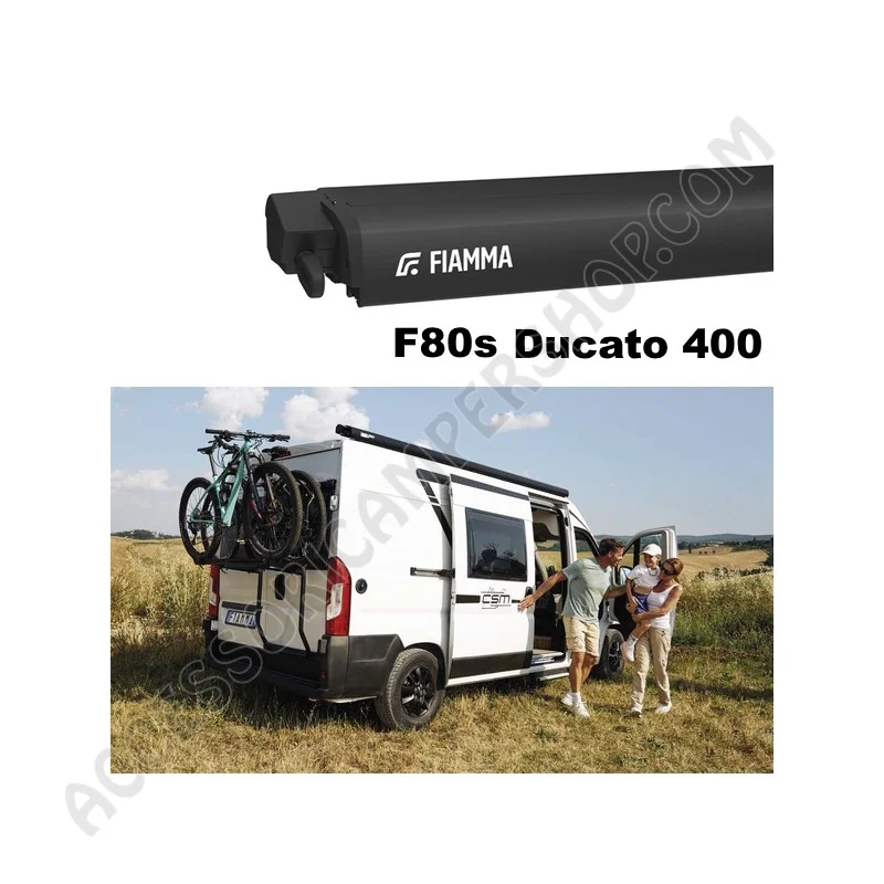 Fiamma F80S 400 Deep Black a tetto | Accessoricampershop.com
