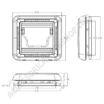 Oblò 40x40 cm Ventilazione Forzata | Accessoricampershop.com