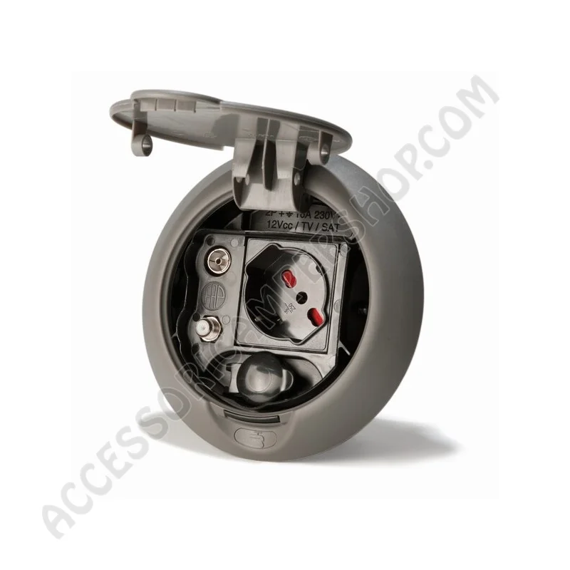 Multipresa incasso nero per camper | Accessoricampershop.com