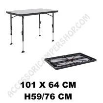 Tavolo Pieghevole 101x64cm Camper | Accessoricampershop.com