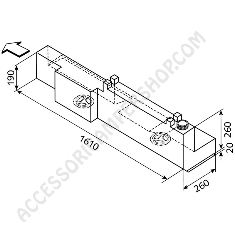 Serbatoio 59L Acque Grigie Furgone | Accessoricampershop.com