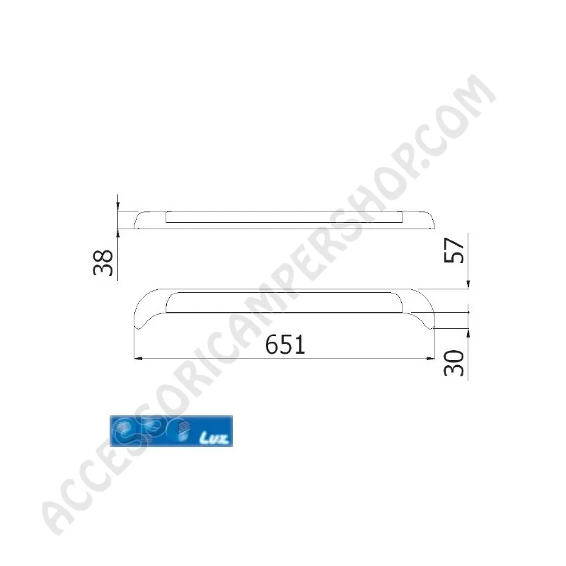 Plafoniera Esterna LED 12V Mod.170 | Accessoricampershop.com
