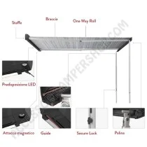 Tendalino Fiamma F43VAN Deep Black | Accessoricampershop.com