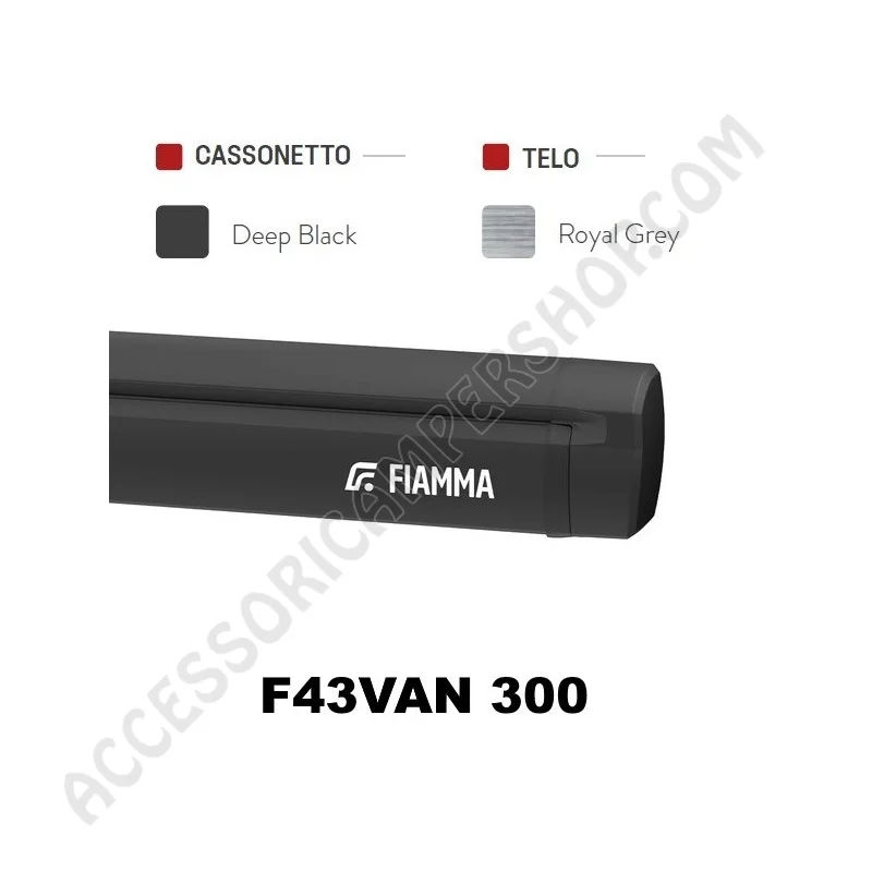 Tendalino Fiamma F43VAN Deep Black | Accessoricampershop.com