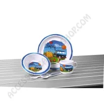 Set Melamina Bambini Camping 5pz | Accessoricampershop.com