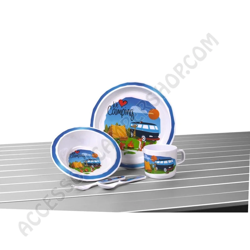 Set Melamina Bambini Camping 5pz | Accessoricampershop.com