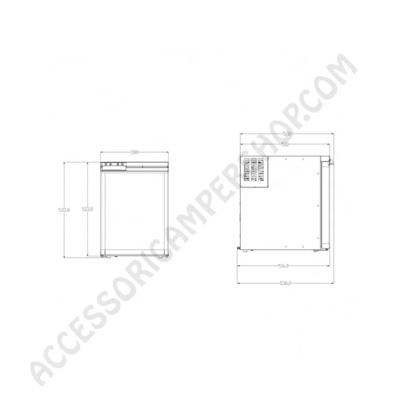 Frigorifero Camper 50L Blizz-E F50 | Accessoricampershop.com