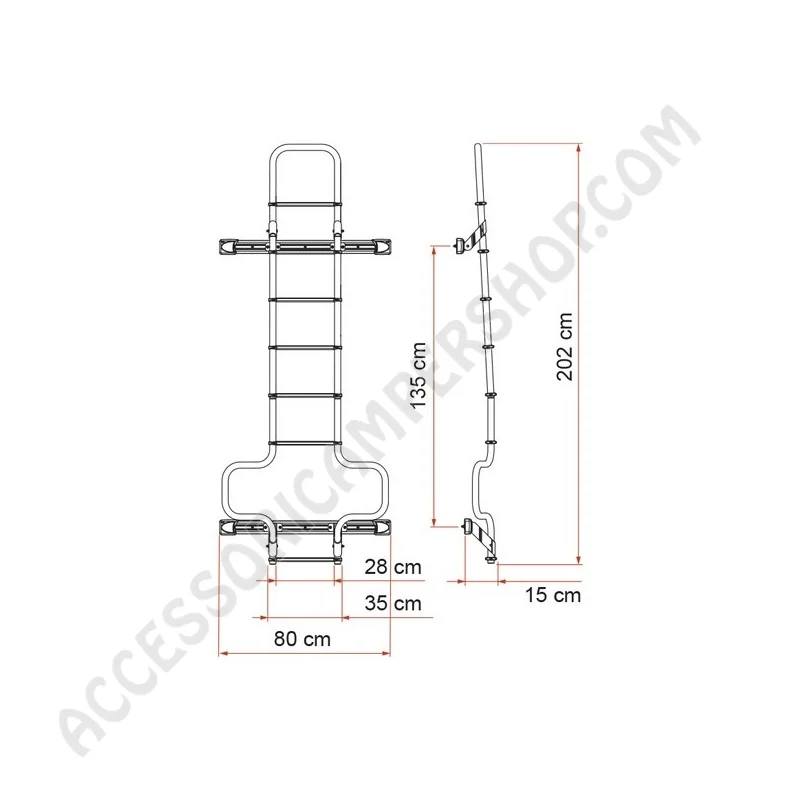 Scala Esterna Ducato H3 Deep Black | Accessoricampershop.com