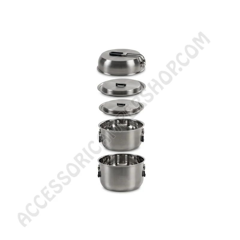 Set Pentole Acciaio Camp4 Asti | Accessoricampershop.com