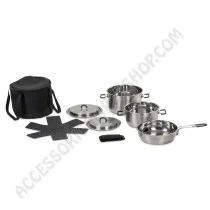 Set Pentole Acciaio Camp4 Asti | Accessoricampershop.com