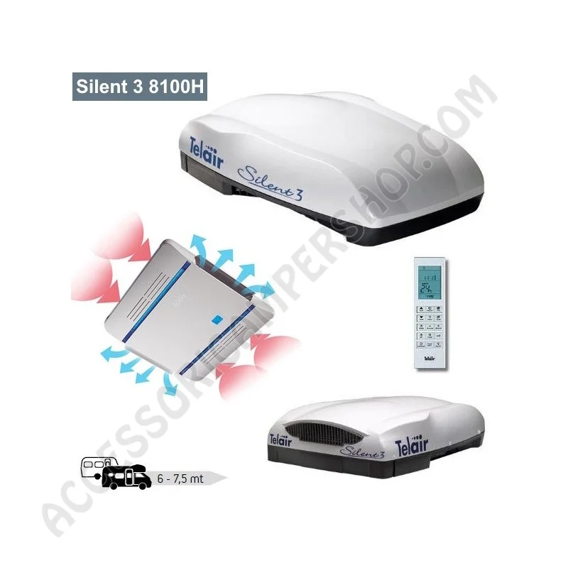 CONDIZIONATORE CON POMPA DI CALORE TELAIR SILENT 5900H PER CAMPER MOTORHOME CARAVAN ROULOTTE