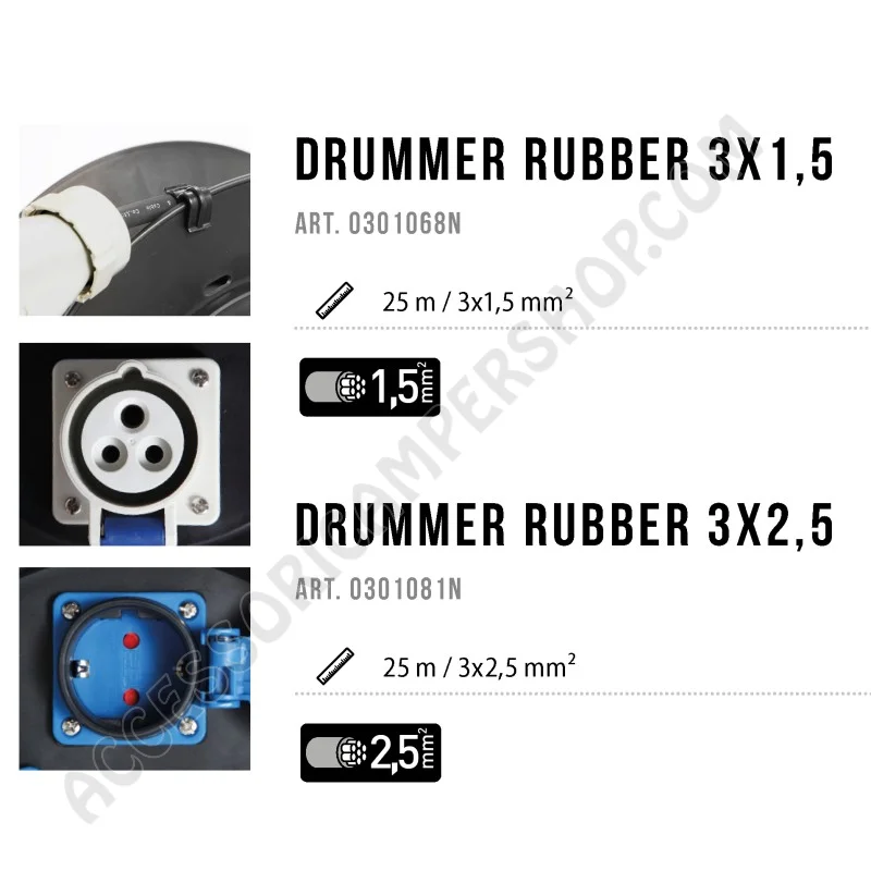 Avvolgicavo Drummer Rubber | Brunner