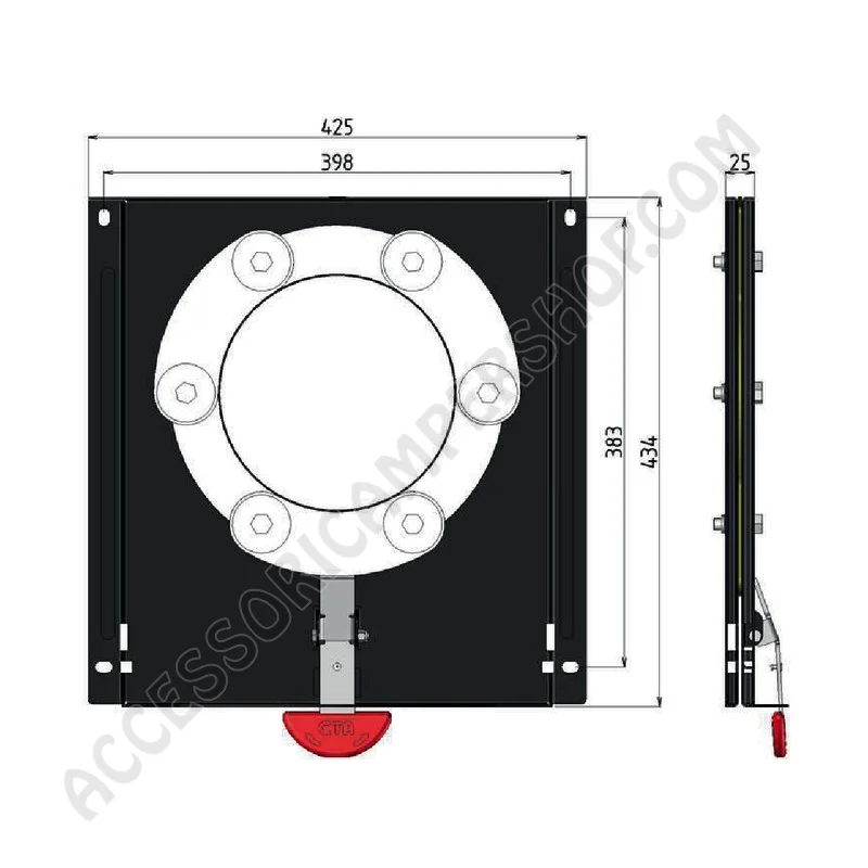 Piastra girevole sedile VW T5-T6.1 | Accessoricampershop.com