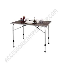 Tavolo da campeggio LEVI 100x68x59/72cm in stile legno