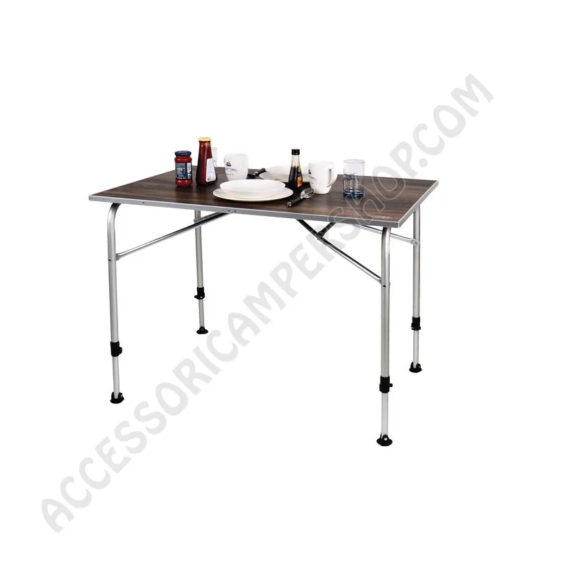 Tavolo da campeggio LEVI 100x68x59/72cm in stile legno