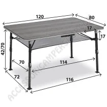 Tavolo ELÙ NG120 Camper Pieghevole | Accessoricampershop.com