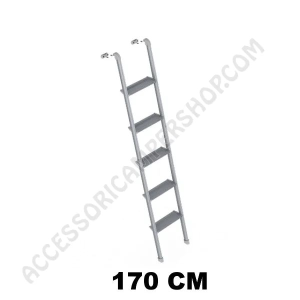 Scala In Legno Massello Per Soppalco E Letto A Castello | Portata 170kg | Gradini Larghi 9,5 Cm | Artigianale Italiana