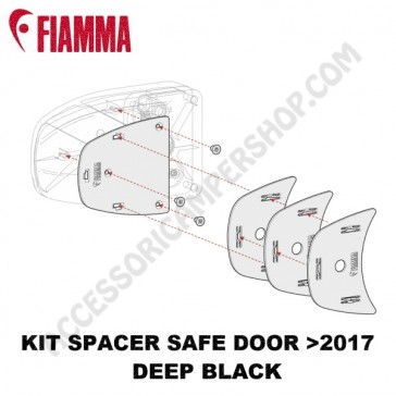 KIT SPACER SAFE DOOR >2017 DEEP BLACK FIAMMA DISTANZIALE COLORE NERO PER CAMPER E CARAVAN
