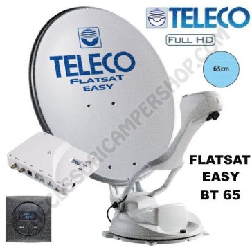 ANTENNA SATELLITARE AUTOMATICA HD TELECO FLATSAT EASY BT 65 PER CAMPER E CARAVAN