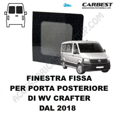 FINESTRA FISSA IN VETRO CARBEST PER PORTA POSTERIORE VW CRAFTER DAL 2018