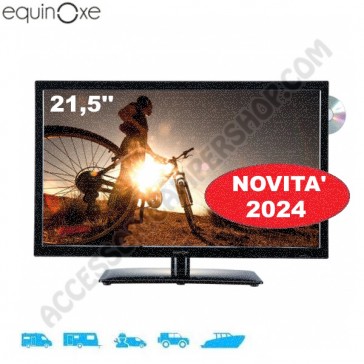 TELEVISORE LED HD ULTRACOMPATTO EQUINOXE 21,5" + DVD EQUINOXE   PER CAMPER VAN  MOTORHOME CARAVAN BARCHE