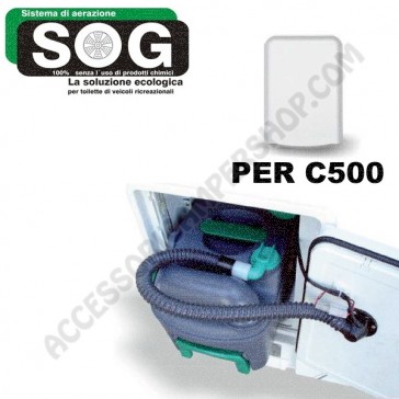 SOG SISTEMA DI VENTILAZIONE PER CASSETTE WC KIT PER CASSETTE C500 THETFORD ALLOGGIAMENTO FILTRO VARIANTE PORTA PER CAMPER E CARAVAN