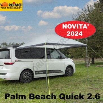 TENDALINO TETTOIA PARASOLE PALM BEACH QUICK 2.6 TENT REIMO PER VAN FURGONATI FURGONI CARAVAN CAMPER CON PASSO CORTO