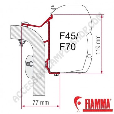 ADAPTER HYMER VAN - B2 400 OPTIONAL PER TENDALINI FIAMMA F45 + F70 ADATTATORE STAFFA DA 400 CM PER CAMPER