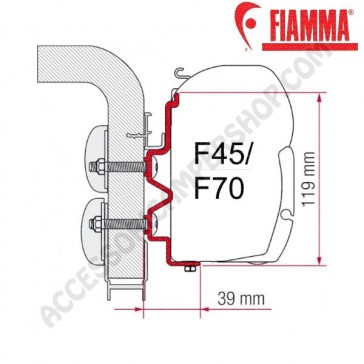 ADAPTER HYMERCAMP 350 OPTIONAL PER TENDALINI FIAMMA F45 + F70 ADATTATORE STAFFA DA 350 CM PER CAMPER