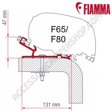 ADAPTER HYMER 290 OPTIONAL PER TENDALINI FIAMMA F65 e F80 ADATTATORE STAFFE PER CAMPER