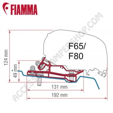 ADAPTER FORD TRANSIT H3 ≥ 2014 H3 - L4 - MK8 STAFFA OPTIONAL PER TENDALINI FIAMMA F80 / F65  ADATTATORI