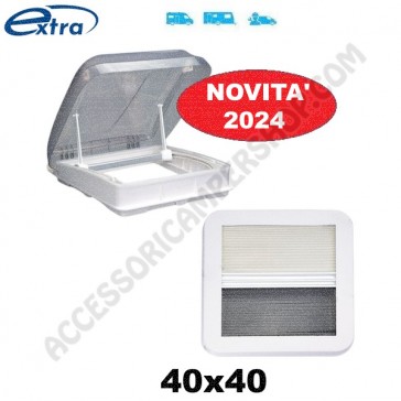 OBLO' EXTRAVENT 40X40 BIANCO SENZA VENTILAZIONE FORZATA PER CAMPER VAN MOTORHOME CARAVAN