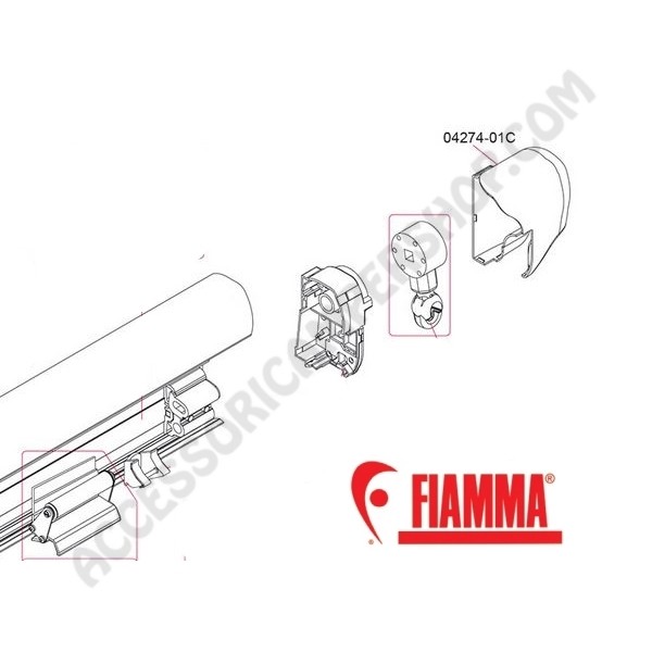 Fiamma Cuffie laterali veranda tendalino F45I camper 98655-014 e 04274-01C PP