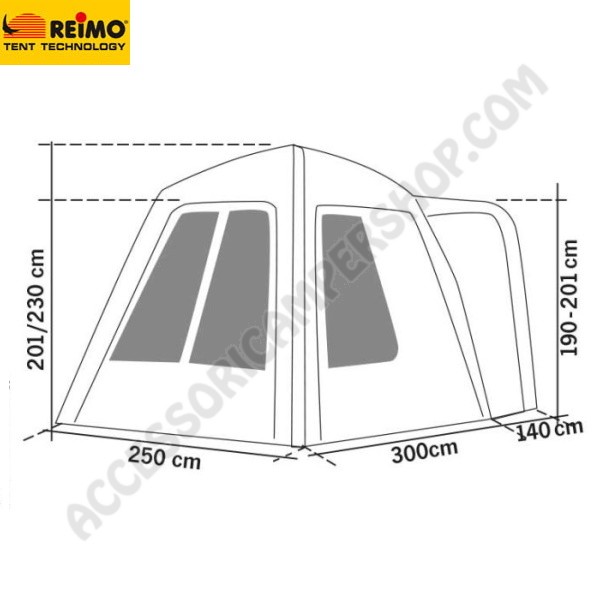Reimo Ducatissimo Premium Rear Tent for Fiat Ducatos